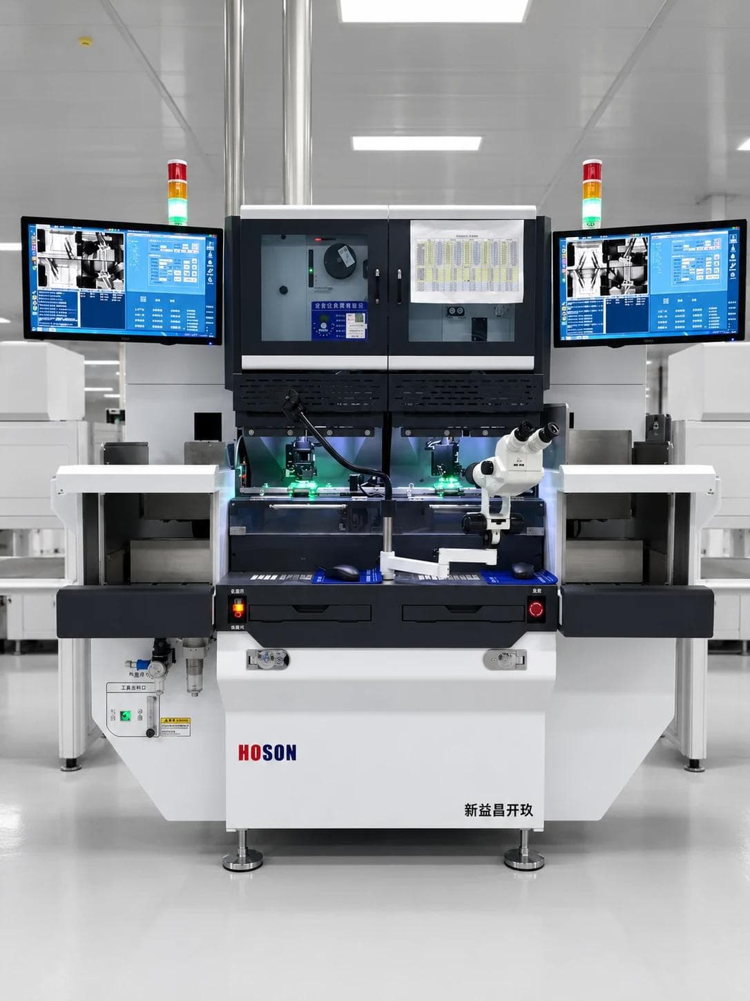 Precision semiconductor inspection equipment with vision monitoring